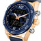 Naviforce Men's - Modern Technology! - Blue & Rose Gold! - Genuine Leather! - Water Resistant!- 1 Year Warranty!