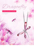 Niovani Magical Dragonfly Rhodium Plated Necklace! - Genine European Crystals - Free Box Packaging