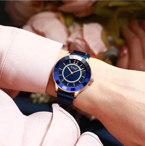 Curren Women's Royal Blue! - Crystal Party! - Sparkling Magnetic Strap! - Water Resistant! - 1 Year Warranty!