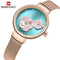 Naviforce Women's Sea Green & Rose Gold Blossom! - Adjustable Steel Strap! - 1 Year Warranty! - Water Resistant!