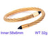 Florence! - Gold & Black! - 14K Gold Plated Wire Bracelet! - Long Lasting Stainless Steel! - Free Box Packaging!