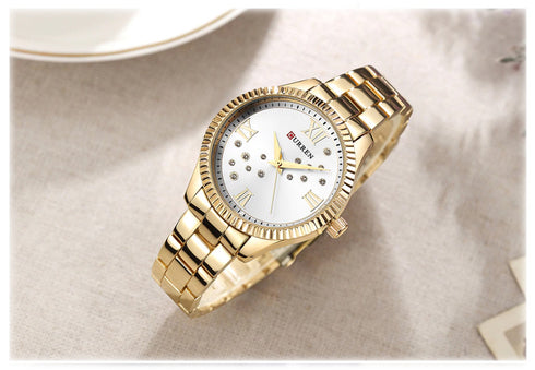 Curren Showstopper! - Women's Watch - Gold Plated - Majestic Dial - Water Resistant - 1 Year Warranty!