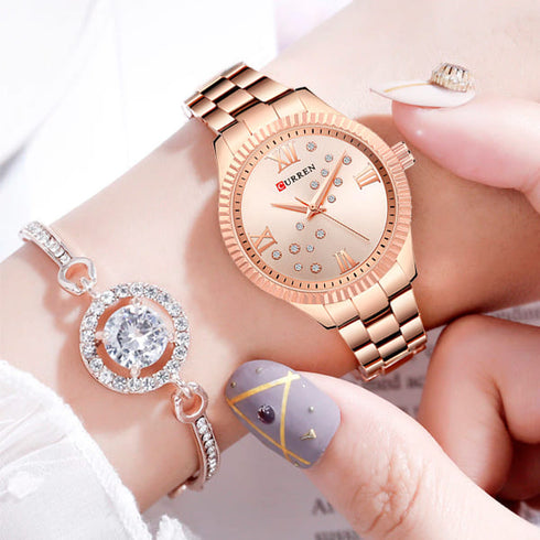 Curren Showstopper - Women's Watch - Rose Gold Plated - Majestic Dial - Water Resistant - 1 Year Warranty!