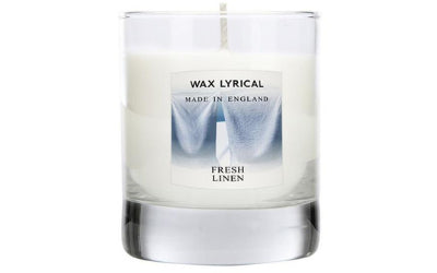 Fresh Linen - Scented Candle by Wax Lyrical - Made in England - Includes a Free SHOOK Carry Bag