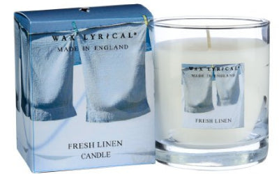 Fresh Linen - Scented Candle by Wax Lyrical - Made in England - Includes a Free SHOOK Carry Bag