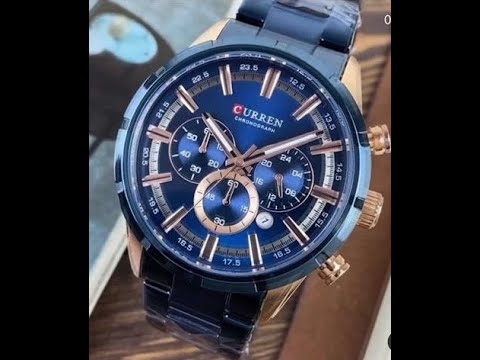 Curren Men's Chronograph Watch! - Blue & Rose Gold - Hot Seller! - 1 Year Warranty!