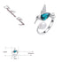Where Bird's Dare! - Adjustable Ring - Pure S925 Sterling Silver (Chandi) - Genuine European Crystals & Pearl- Free Box Packaging!