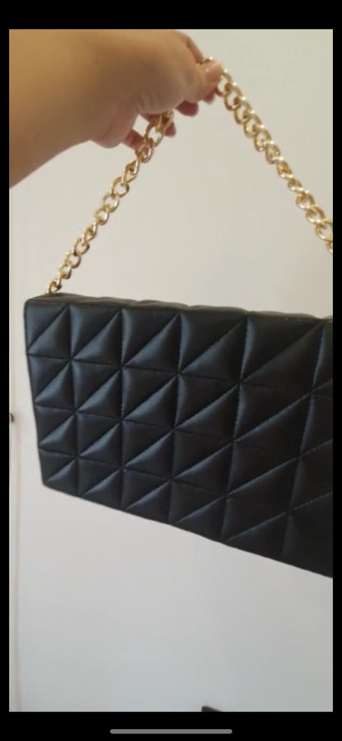 NOVA BUNDLE - Women's Purse - Vegan Leather - PACK OF 2! - Metallic Gold Chain - Box Packaging