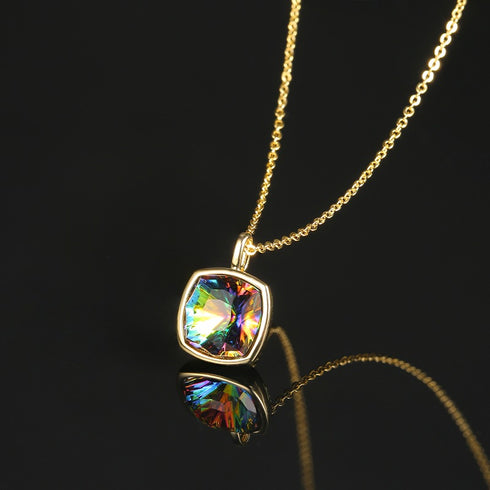 Empress Necklace - 14K Gold Plated - Genuine European Crystal - Modern Design - Free Box Packaging