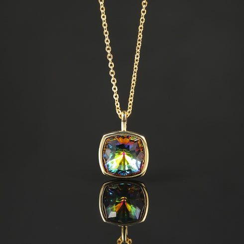 Empress Necklace - 14K Gold Plated - Genuine European Crystal - Modern Design - Free Box Packaging