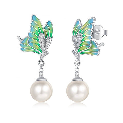 Wonderland Earrings - Rhodium Plated - Handcrafted - Modern Design - Free Box Packaging
