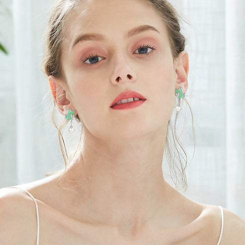 Wonderland Earrings - Rhodium Plated - Handcrafted - Modern Design - Free Box Packaging