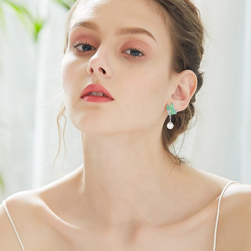 Wonderland Earrings - Rhodium Plated - Handcrafted - Modern Design - Free Box Packaging