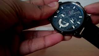 Naviforce Men's Classic Chronograph - Black & White Contrast! - Adjustable Steel Strap! - Water Resistant! - 1 Year Warranty!