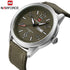 Naviforce Men's Military Gren! - Date Window! - Nylon & Genuine Leather Strap! - Water Resistant! - 1 Year Warranty