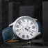 Naviforce Men's Elegant Blue Roman Numbers! - Genuine Leather! - 1 Year Warranty! - Water Resistant! - Free Gift Packaging!