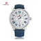 Naviforce Men's Elegant Blue Roman Numbers! - Genuine Leather! - 1 Year Warranty! - Water Resistant! - Free Gift Packaging!
