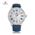 Naviforce Men's Elegant Blue Roman Numbers! - Genuine Leather! - 1 Year Warranty! - Water Resistant! - Free Gift Packaging!