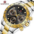 Naviforce Millionaire - Classic 14K Gold Plated - Unisex Watch - Chronograph - 1 Year Warranty! - Water Resistant!