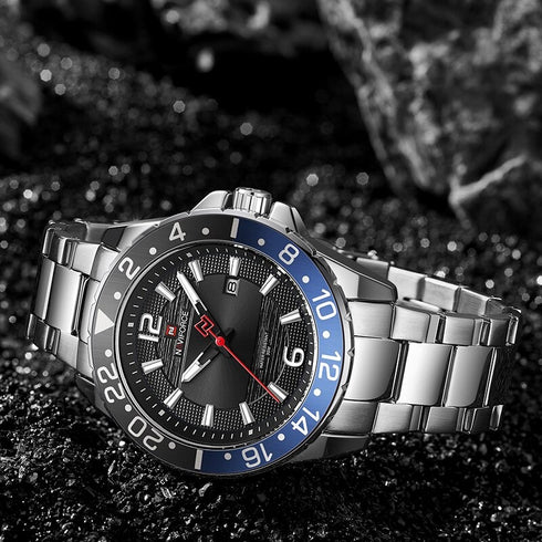 Naviforce Tribute - Men's Watch - Blue & Black - Water Resistant! - 1 Year Warranty!