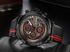 Naviforce Italia - Men's Watch - Red & Black - Chronograph - Genuine Leather! - Water Resistant! - 1 Year Warranty!