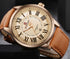 Naviforce Men's Elegant Salmon Pink & Rose Gold Plated - Roman Numbers! - Genuine Leather! - 1 Year Warranty! - Water Resistant! - Free Gift Packaging!