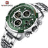 Naviforce Legend - Men's Watch - Digital + Analog - Classic Silver & Rich Green - 1 Year Warranty! - Free Box Packaging!