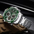 Naviforce Legend - Men's Watch - Digital + Analog - Classic Silver & Rich Green - 1 Year Warranty! - Free Box Packaging!