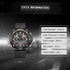 Naviforce Masculine - Red & Black - Men's Watch - Chronograph - Genuine Leather - 1 Year Warranty! - Water Resistant!