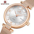 Naviforce Charm - Women's Watch - Sparkling Rose Gold & White - Adjustable Steel Strap! - 1 Year Warranty! - Water Resistant!