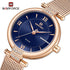 Naviforce Charm - Women's Watch - Sparkling Rose Gold & Blue - Adjustable Steel Strap! - 1 Year Warranty! - Water Resistant!