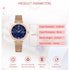Naviforce Charm - Women's Watch - Sparkling Rose Gold & Blue - Adjustable Steel Strap! - 1 Year Warranty! - Water Resistant!
