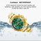 Naviforce Millionaire - 14K Gold Plated & Emerald Green - Unisex Watch - Chronograph - 1 Year Warranty! - Water Resistant!