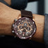 Naviforce Masculine - Classic Rose Gold & Brown - Men's Watch - Chronograph - Genuine Leather - 1 Year Warranty! - Water Resistant!
