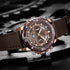 Naviforce Masculine - Classic Rose Gold & Brown - Men's Watch - Chronograph - Genuine Leather - 1 Year Warranty! - Water Resistant!