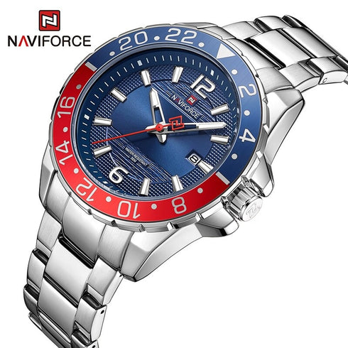 Naviforce Tribute - Men's Watch - Red & Blue - Water Resistant! - 1 Year Warranty!