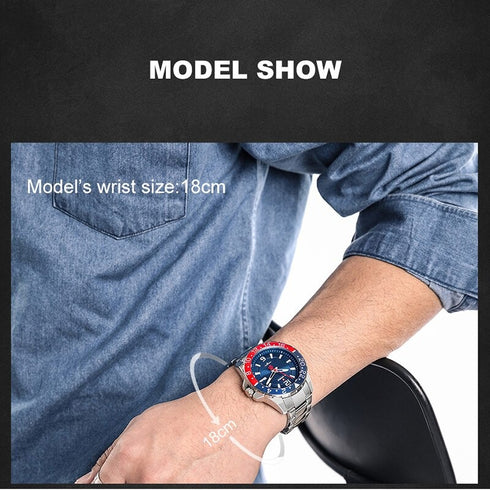 Naviforce Tribute - Men's Watch - Red & Blue - Water Resistant! - 1 Year Warranty!