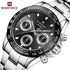 Naviforce Millionaire - Classic Silver & Black - Unisex Watch - Chronograph - 1 Year Warranty! - Water Resistant!