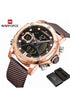 Naviforce Men's - Rose Gold Plated! - Digital + Analog! - Adjustable Steel Strap! - Water Resistant! - 1 Year Warranty!
