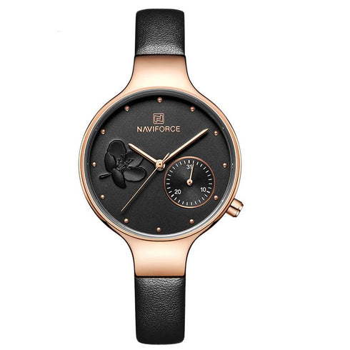 Women's Classic Flower Leather (Black)