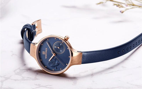 Women's Classic Flower Leather (Blue)