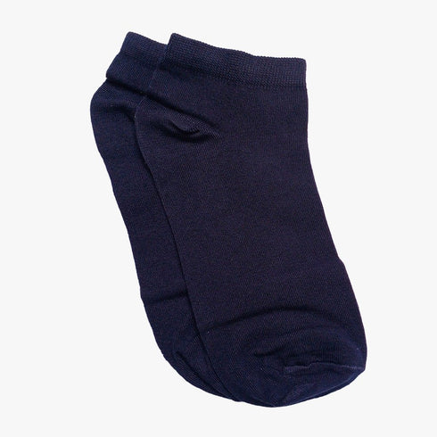 Navy Blue - Ankle Socks - Combed Cotton