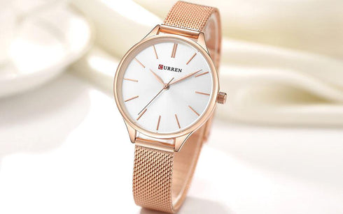 Curren Rose Gold Plated Women's Watch - Adjustable Steel Strap! - 1 Year Warranty!