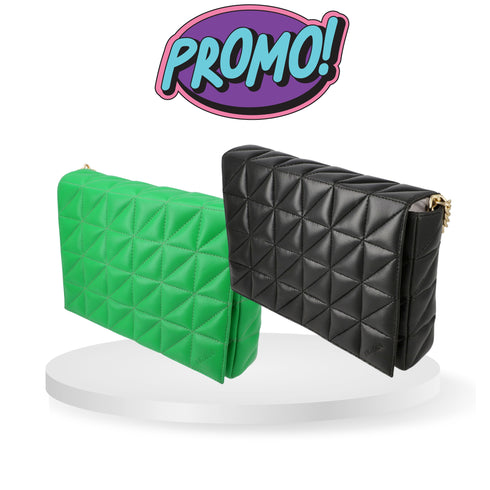 NOVA BUNDLE - Women's Purse - Vegan Leather - PACK OF 2! - Metallic Gold Chain - Box Packaging