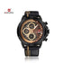 Naviforce Italia - Men's Watch - Classic Brown & Black - Chronograph - Genuine Leather! - Water Resistant! - 1 Year Warranty!