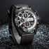 Naviforce Legend - Men's Watch - Red & Black - Chronograph - Silicon Strap - Water Resistant! - 1 Year Warranty!