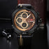 Naviforce Italia - Men's Watch - Classic Brown & Black - Chronograph - Genuine Leather! - Water Resistant! - 1 Year Warranty!