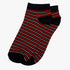 Grey & Red - Ankle Socks - Combed Cotton