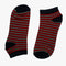 Grey & Red - Ankle Socks - Combed Cotton