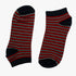 Grey & Red - Ankle Socks - Combed Cotton